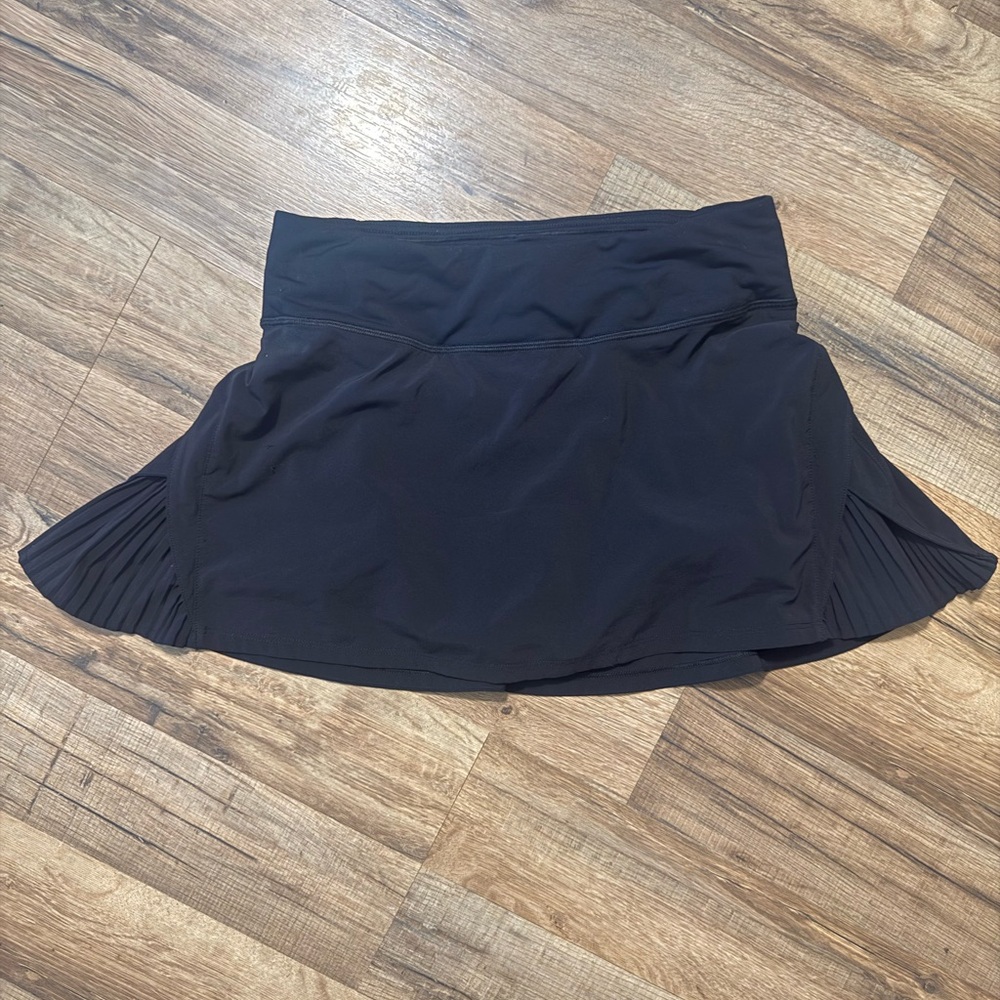 Lululemon Play Off The Pleats Black Skort Tennis Golf Pickleball Skirt Sz 4